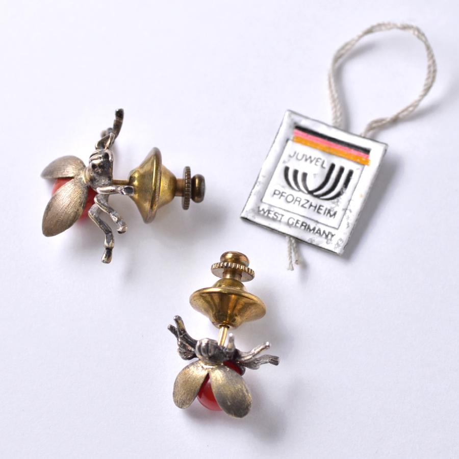 血赤珊瑚 蜂 ヴィンテージ ピンブローチ : ユキコ オオクラ 大倉珊瑚店