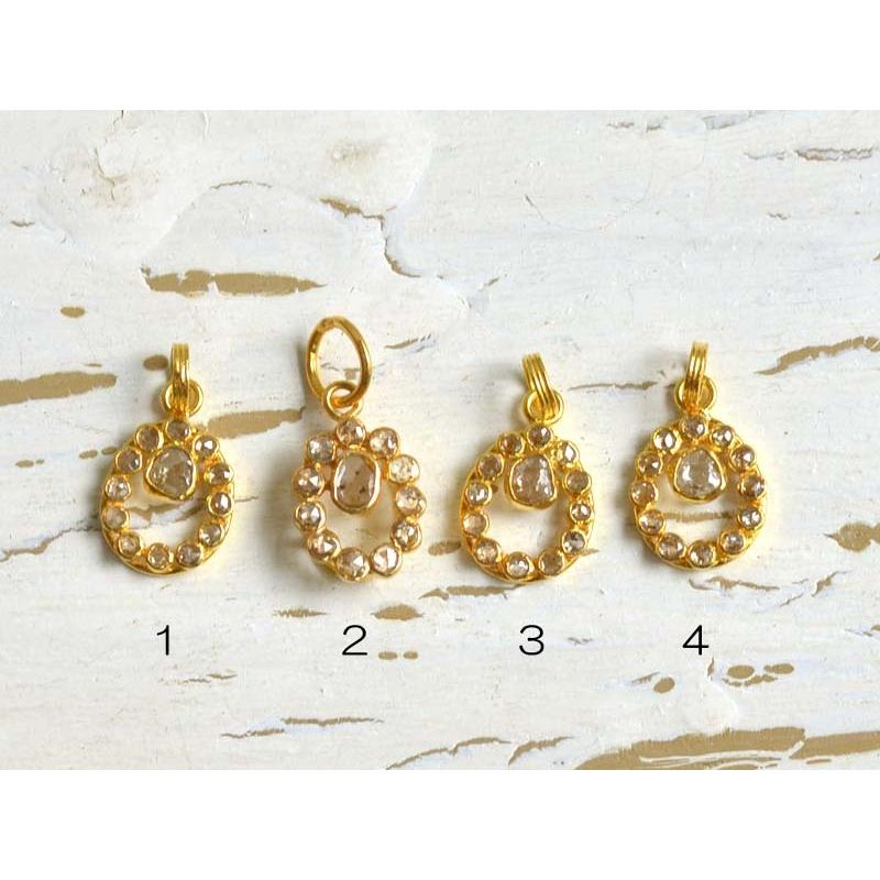 K18YG ブラウンダイヤチャーム 計0.80ct REFLECT ON LIGHT CHARM