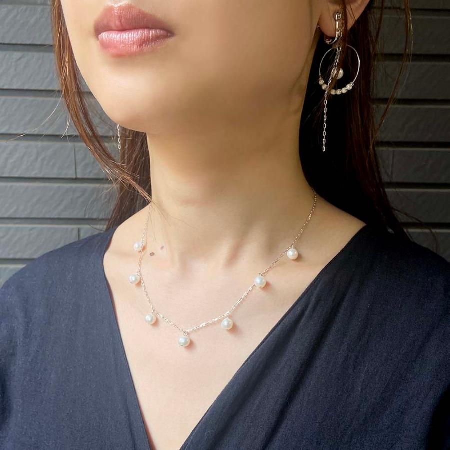 淡水パールネックレス 2本+イヤリング・ピアス 3点セット
