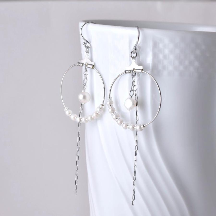 淡水パールネックレス 2本+イヤリング・ピアス 3点セット : ユキコ