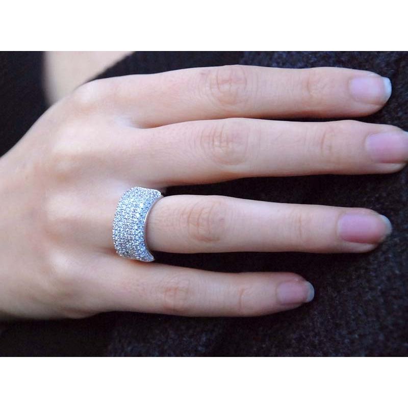 シルバー925 キラメキ キュービックジルコニア リング