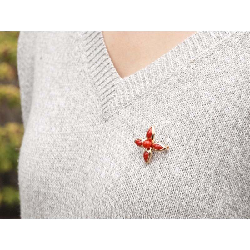 珊瑚フェア25%OFFクーポンご利用で48750円】SV925(ゴールド仕上げ) 血