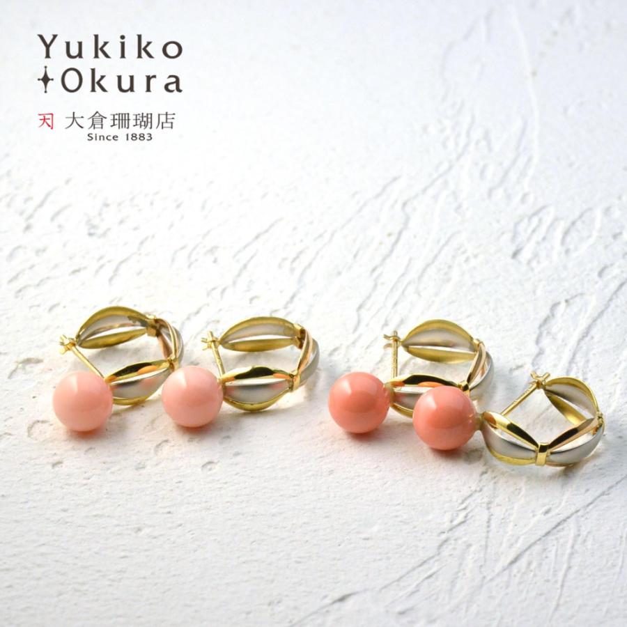 K18 PT ボケ珊瑚 ピアス : ユキコ オオクラ 大倉珊瑚店 - 通販 - Yahoo 