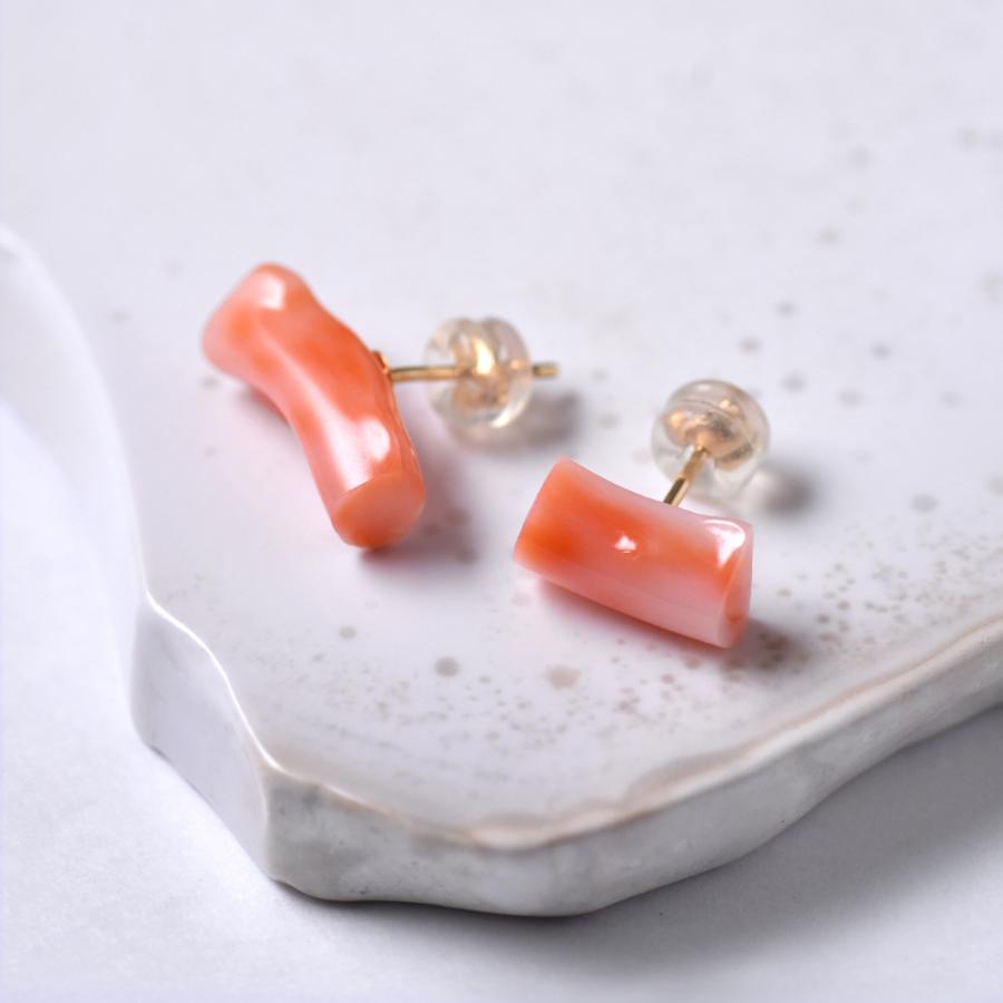 K18 深海珊瑚 枝 ピアス : ユキコ オオクラ 大倉珊瑚店 - 通販