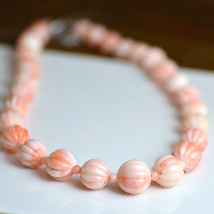 さんご　ネックレス　K18　さんごセンター　深海さんご さんごネックレスK18さんごセンター深海さんご