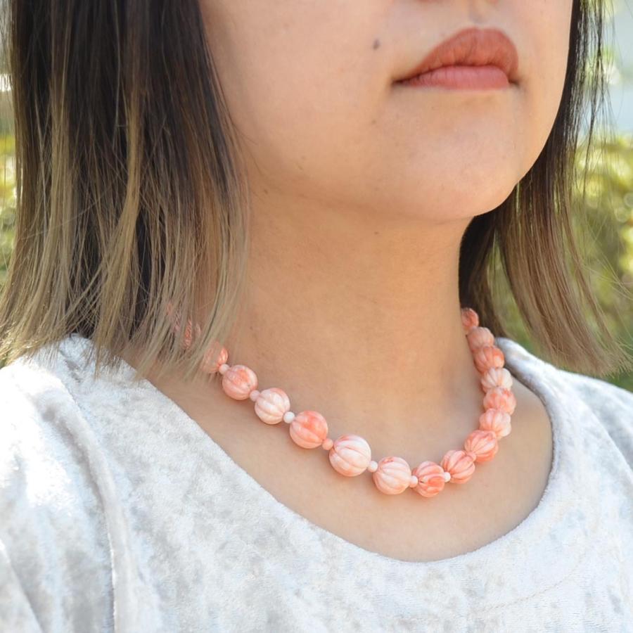 さんご　ネックレス　K18　さんごセンター　深海さんご さんごネックレスK18さんごセンター深海さんご