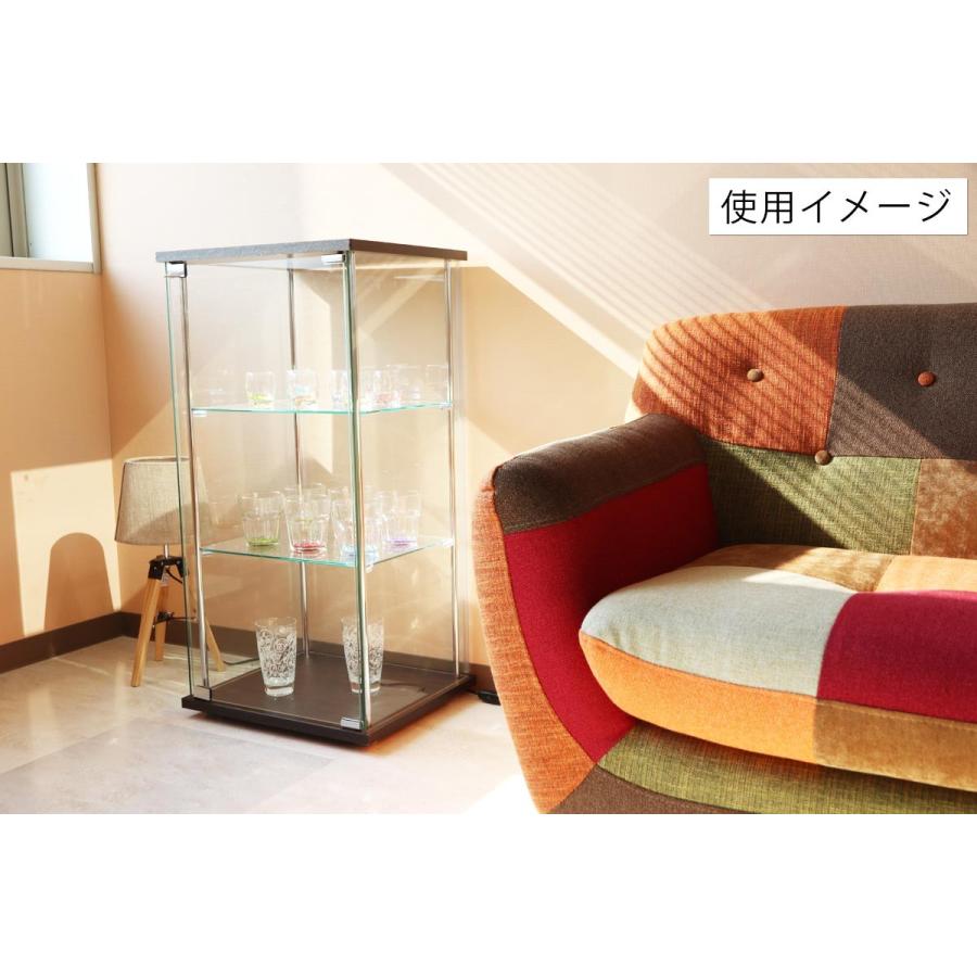4面　ガラス　コレクションケース　3段　　＜ガラス 透明 フィギュア コレクション 趣味 ディスプレイ 収納 飾る ラック BOX 96049＞_10