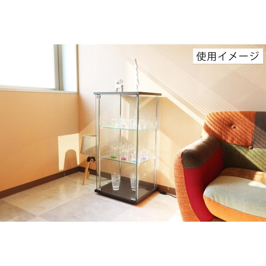 4面　ガラス　コレクションケース　3段　　＜ガラス 透明 フィギュア コレクション 趣味 ディスプレイ 収納 飾る ラック BOX 96049＞_12