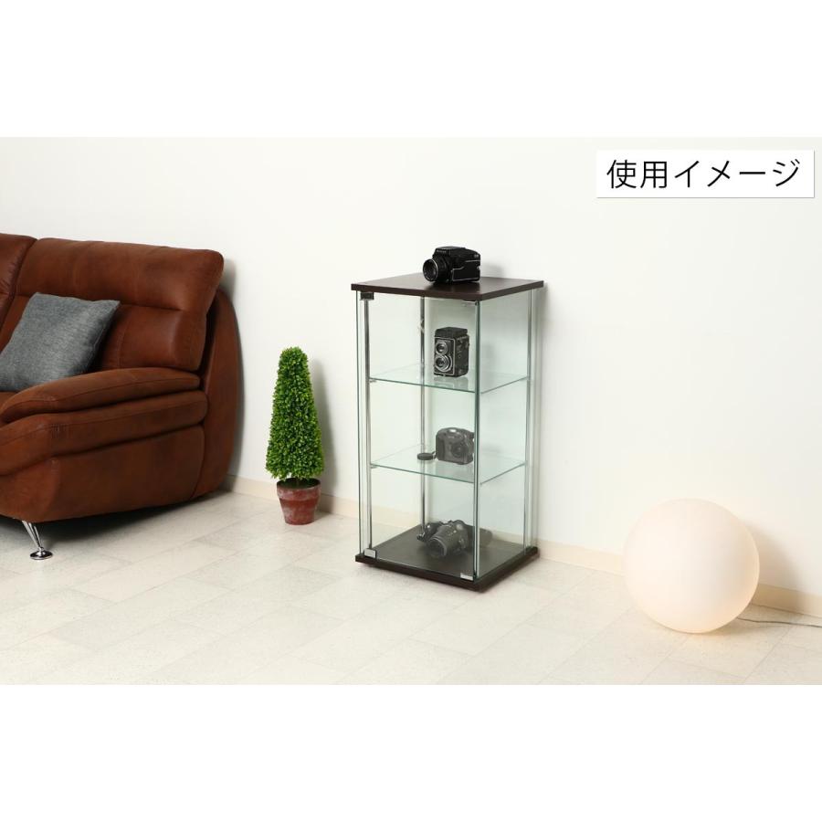 4面　ガラス　コレクションケース　3段　　＜ガラス 透明 フィギュア コレクション 趣味 ディスプレイ 収納 飾る ラック BOX 96049＞_13