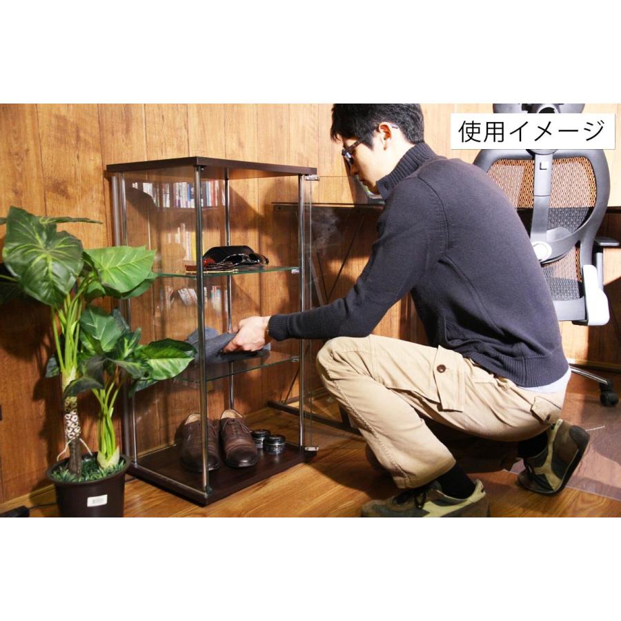 4面　ガラス　コレクションケース　3段　　＜ガラス 透明 フィギュア コレクション 趣味 ディスプレイ 収納 飾る ラック BOX 96049＞_18