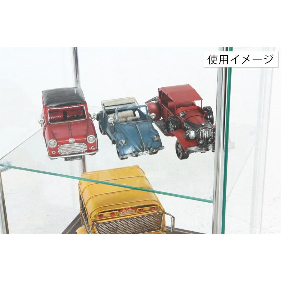 4面　ガラス　コレクションケース　3段　　＜ガラス 透明 フィギュア コレクション 趣味 ディスプレイ 収納 飾る ラック BOX 96049＞_6