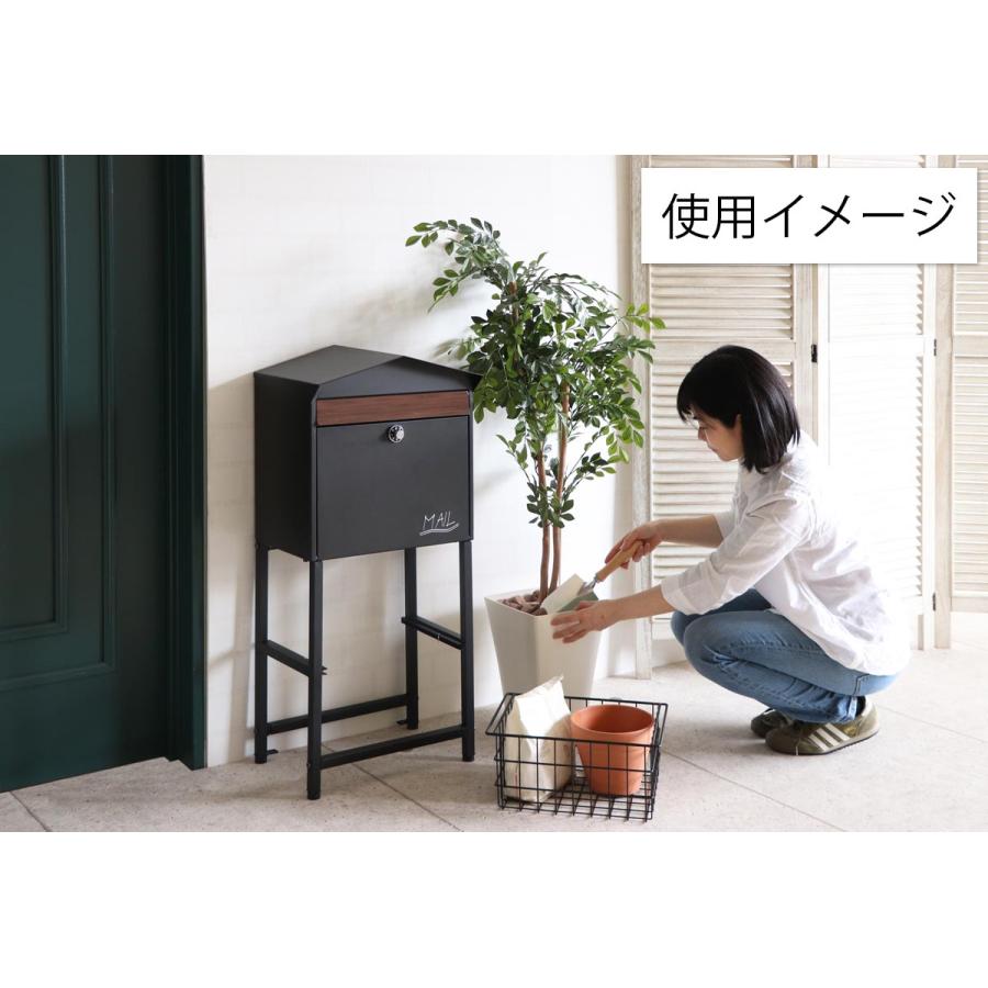 かご付き ポスト yama 73-792bk 73-793red＜ポスト 玄関 郵便受け 郵便