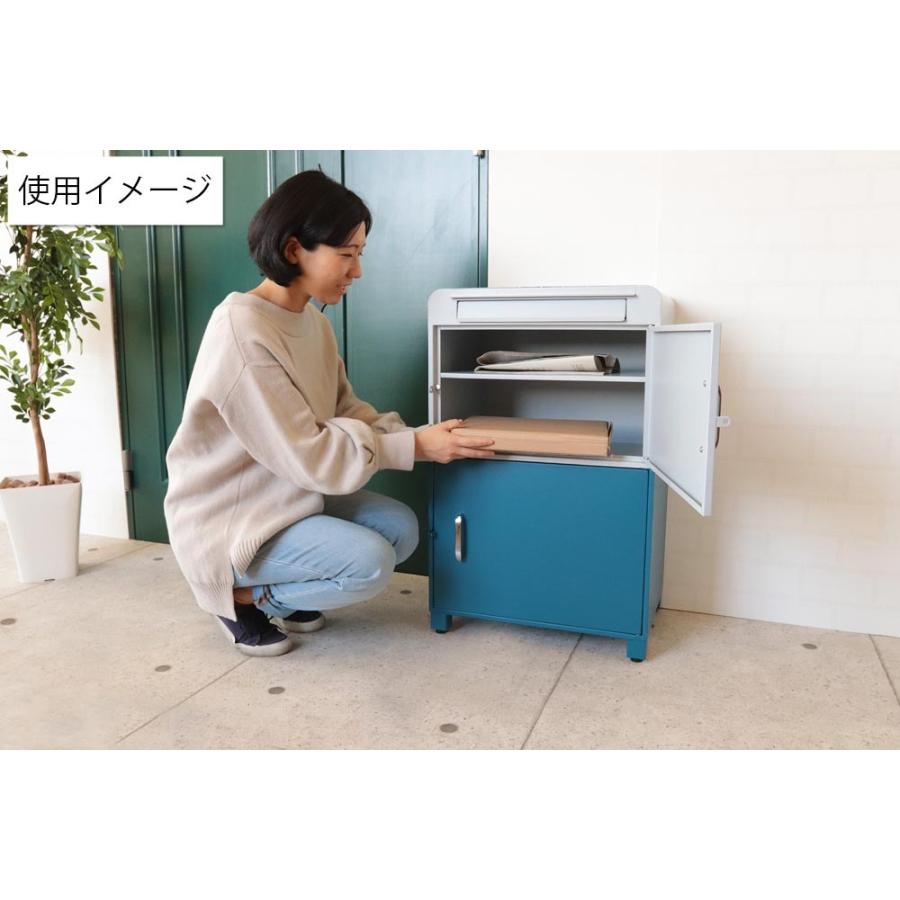 宅配ボックス付き スタンドポスト ポスト 玄関 郵便 受け メール