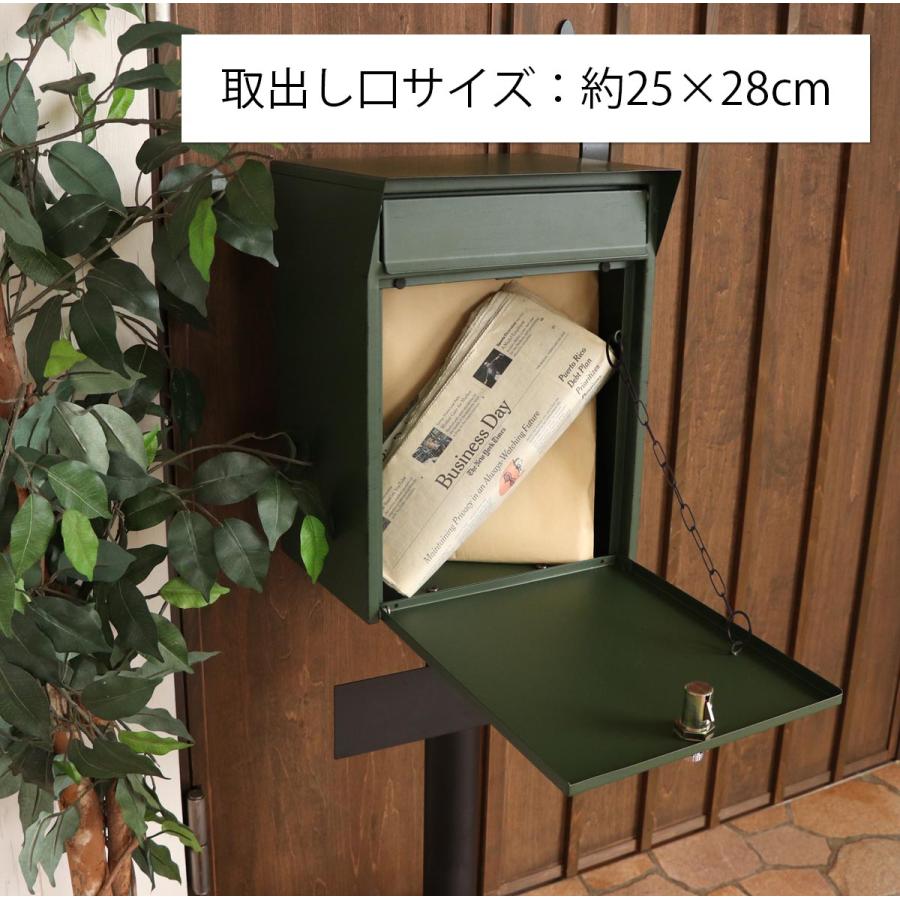 アンティーク調　スタンドポスト　BOXの色はオレンジイエロー色でお届けします。73860-OR＜ポスト 玄関 受け 郵便 鍵付き ダイヤル錠 ＞｜yukimi-kagu｜06