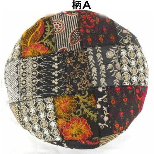 ザリ刺繍 パッチワークスツール 送料込み ザリ刺繍のパッチワークス