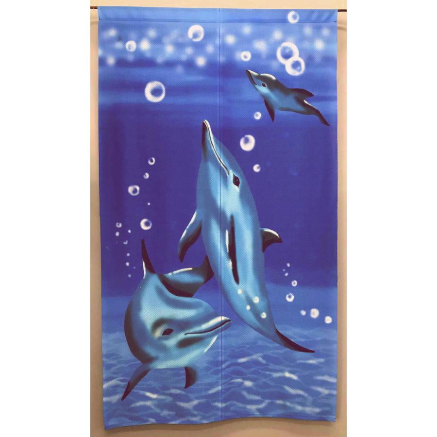 イルカ柄のれん巾85cmx丈150cm ドルフィン ブルーn1031 Aoki N1031 Aoki ユキミ家具 通販 Yahoo ショッピング