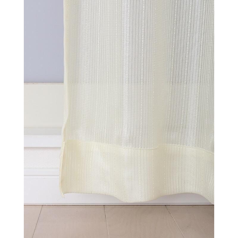 ミラーレースカーテン巾100x高176cm 2枚組 シェイクYEイエロー-yama