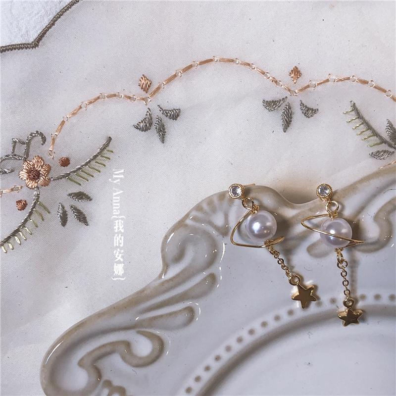 アクセサリー ピアス イヤリング Anna手作り 大人 レディース パールピアス 結婚式パーティ 低アレルギー 揺れる おしゃれ 惑星 最安値級価格