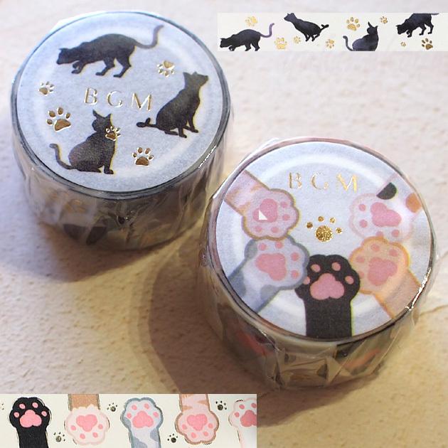 キャット cat マスキングテープ マステ ねこ 猫 ネコ 黒猫