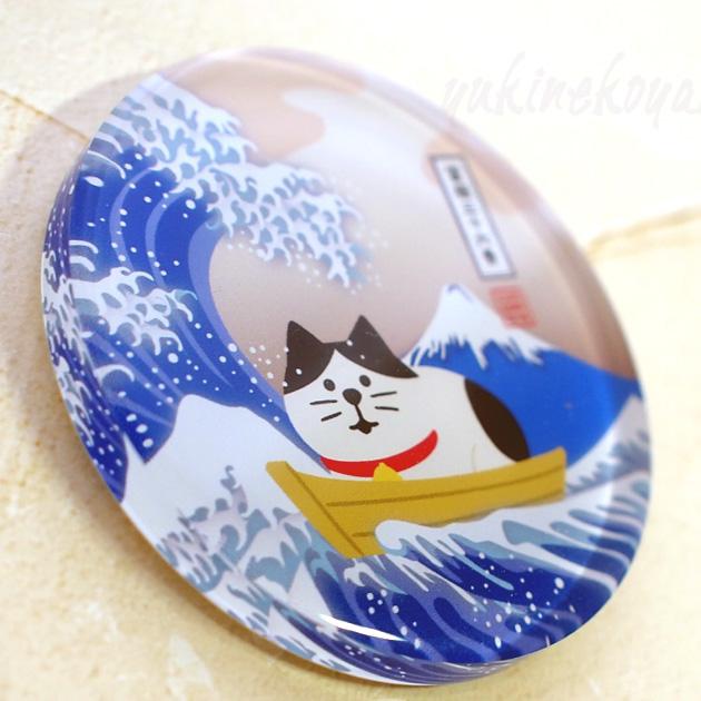猫柄 マグネット 旅猫 in 浮世絵 アクリルマグネット 冨猫三十六景