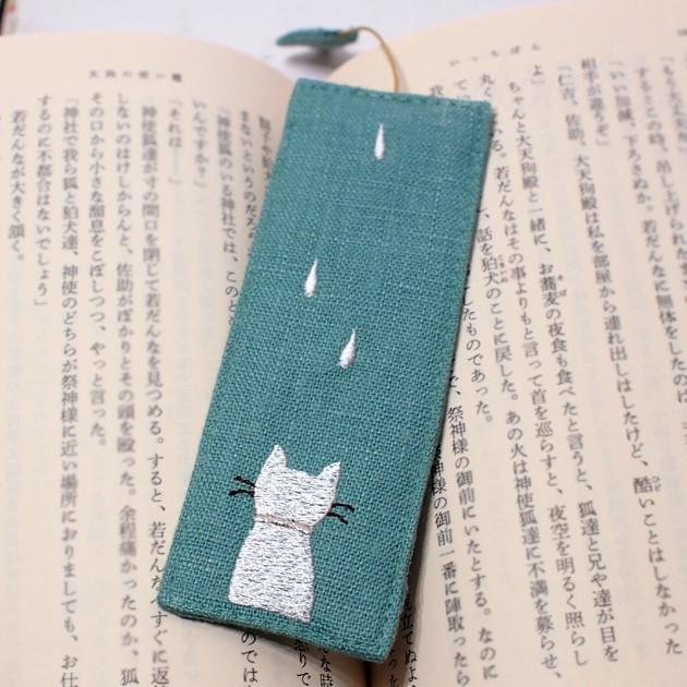 猫のしおり 猫柄 布しおり 白猫 花の夢 雨の夢 ドン ヒラノ 手作り 日本製 栞 ブックマーカー 和風 猫雑貨 ネコグッズ ねこ キャット Don 猫雑貨の雪猫屋 通販 Yahoo ショッピング