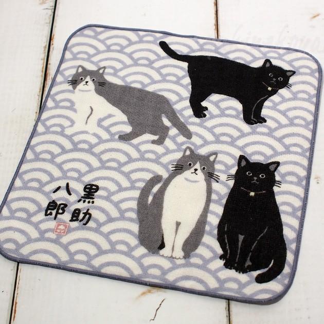 猫のハンカチ 黒猫の黒助 ハチワレ猫の八郎 ガーゼタオルハンカチ なみはちくろ Wasabi ミニタオル ミニハンカチ ガーゼハンカチ フレンズヒル 猫雑貨 Fre Is 猫雑貨の雪猫屋 通販 Yahoo ショッピング