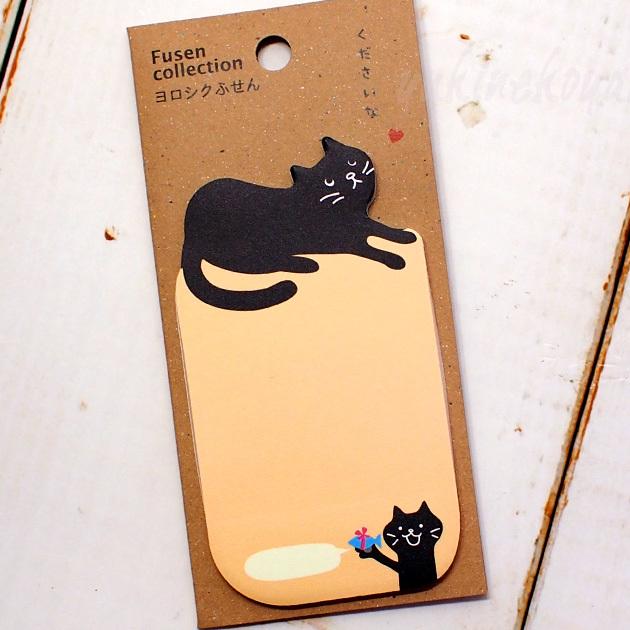 猫の付箋紙 ヨロシク付箋 黒猫 学研ステイフル ふせん 文房具 ステーショナリー 猫雑貨 雑貨 猫グッズ ネコ雑貨 ねこ柄 キャット Gkn M 猫雑貨の雪猫屋 通販 Yahoo ショッピング
