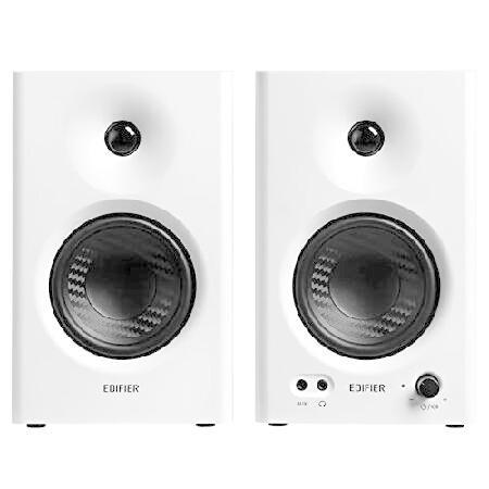 Edifier MR4 Powered Studio Monitor Speakers, 4' Active Near-Field Monitor Speaker - White (Pair)｜yukinko-03｜02
