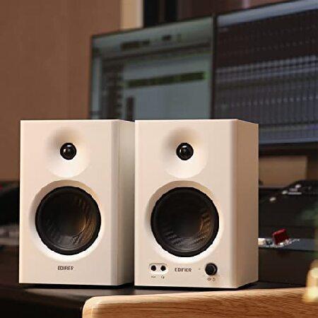 Edifier MR4 Powered Studio Monitor Speakers, 4' Active Near-Field Monitor Speaker - White (Pair)｜yukinko-03｜05