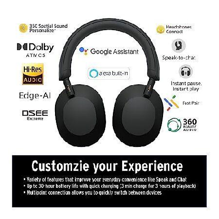 Sony WH-1000XM5 Wireless Noise Canceling Over-Ear Headphones (Black) with Accessory Bundle (2 Items)｜yukinko-03｜02
