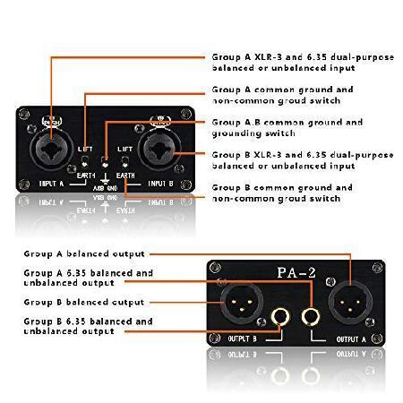 Dual Transformer Lsolator Hum Eliminator denoiser Noise canceller With input attenuator connection guitar and bass - 1/4 inch impedance transformer eq｜yukinko-03｜02