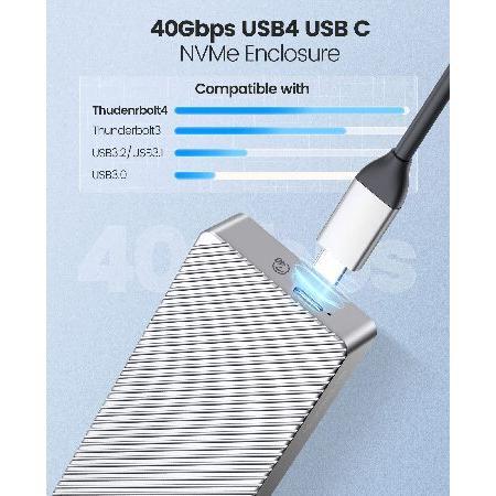 ORICO M.2 SSD 外付けケース USB4.0 NVMe ケース M.2 SSD ケース 40Gbps NVMe PClE M-Key(B+M Key)2280 に適用 Thunderbolt 3/4 USB3.2/3.1/3.0/Type C互換性あ｜yukinko-03｜02