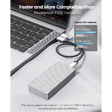 ORICO M.2 SSD 外付けケース USB4.0 NVMe ケース M.2 SSD ケース 40Gbps NVMe PClE M-Key(B+M Key)2280 に適用 Thunderbolt 3/4 USB3.2/3.1/3.0/Type C互換性あ｜yukinko-03｜03