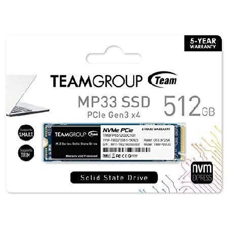 TEAMGROUP MP33 512GB 2パック SLCキャッシュ 3D NAND TLC NVMe 1.3 PCIe Gen3x4 M.2 2280 内蔵ソリッドステートドライブ SSD (読み取り/書き込み1,700/1,400MB/｜yukinko-03｜06