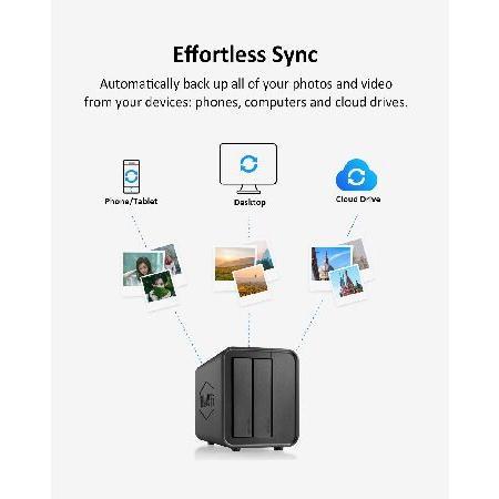 TERRAMASTER F2-212 2Bay NAS - Quad Core CPU DDR4 RAM Personal Private Cloud Home Network Attached Storage with Rich Backup Solutions (Diskless)｜yukinko-03｜04