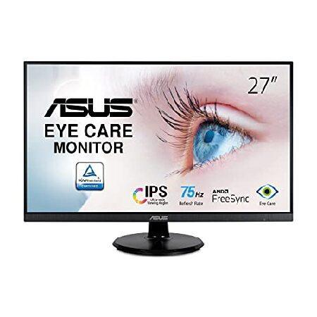 ASUS 27” 1080P Monitor (VA27DQ) - Full HD, IPS, 75Hz, Speakers, Adaptive-sync/FreeSync(TM), Low Blue Light, Flicker Free, VESA Mountable, Frameless,｜yukinko-03｜02