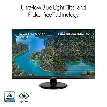 ASUS 27” 1080P Monitor (VA27DQ) - Full HD, IPS, 75Hz, Speakers, Adaptive-sync/FreeSync(TM), Low Blue Light, Flicker Free, VESA Mountable, Frameless,｜yukinko-03｜05