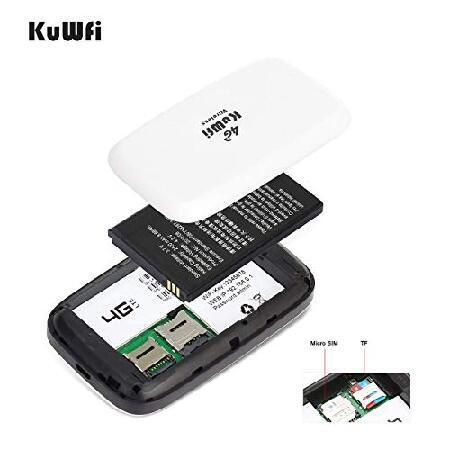 Mobile WiFi Hotspot | KuWFi 4G LTE Unlocked Wi-Fi Hotspot Device | Portable WiFi Router with SIM Card Slot for Travel Support B2/B4/B5/B12/B17 for AT｜yukinko-03｜03