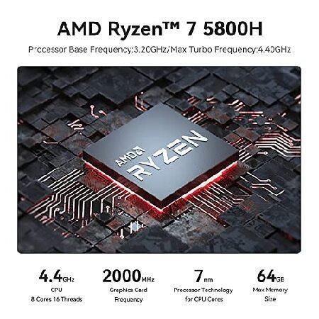 Beelink SER5 Mini PC W11 Pro, AMD Ryzen 7 5800H(8C/16T up to 4.4 GHz),16GB DDR4 1TB NVME SSD Graphics 8 core 2000 MHz WiFi 6/BT5.2/DP+HDMI+Type-C Trip｜yukinko-03｜02