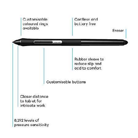 ワコム Wacom Pro Pen slim (Pro Pen 2シリーズ) ブラック KP301E00DZ｜yukinko-03｜03
