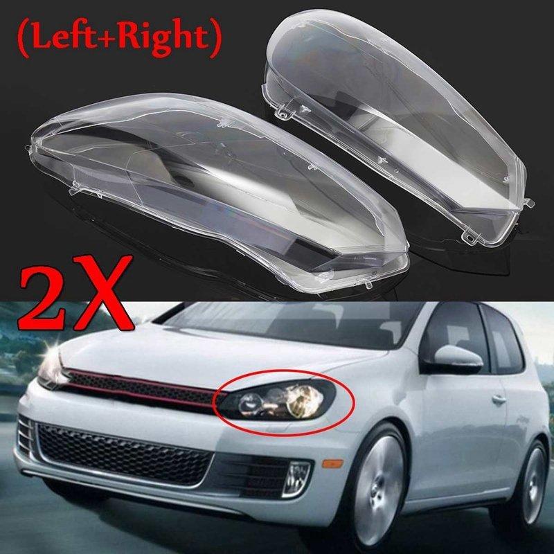 ヘッドライトカバー シェル VW フォルクスワーゲン ゴルフ6 2010-2014 2個 :auto-20220919-121841-14