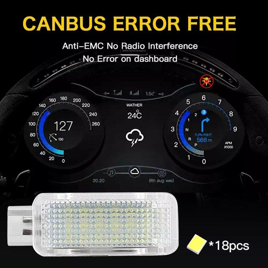 車 ドア 下 LED ライト エラー グローブボックス vwトゥアレグ ティグアン eos パサート シュコダ 2016 3v 白 dc