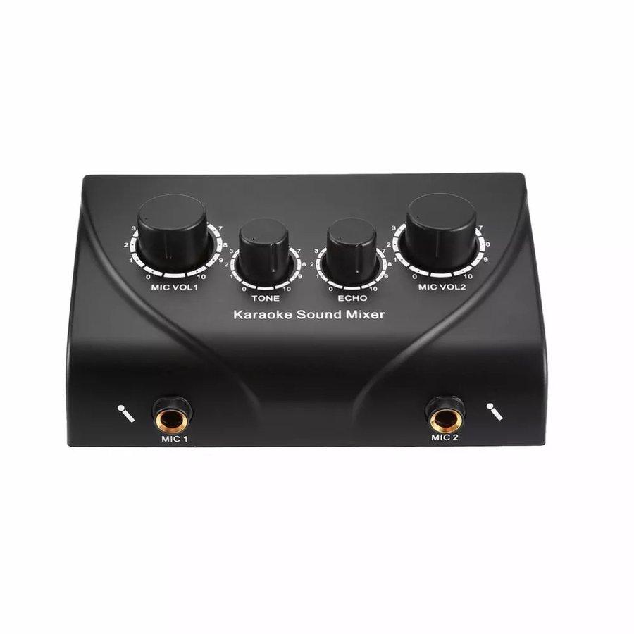 春の新作続々ポータブルカラオケステレオオーディオミキサー デュアル