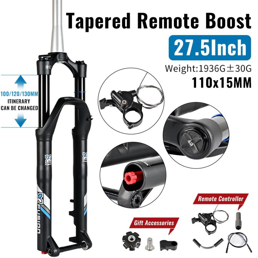 XFUSIONマウンテンバイクのフロントフォークRC32 27.5/29インチブースト110 × 15ミリメートルリモートマニュアルロック