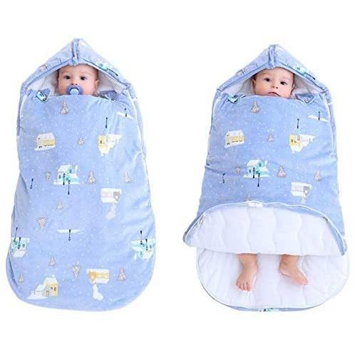ベビー 寝袋 新生児 おくるみ 赤ちゃん スリーパー ベビー おくるみ 春 冬 フード付き 夜泣き対策に 退院 男の子 女の子