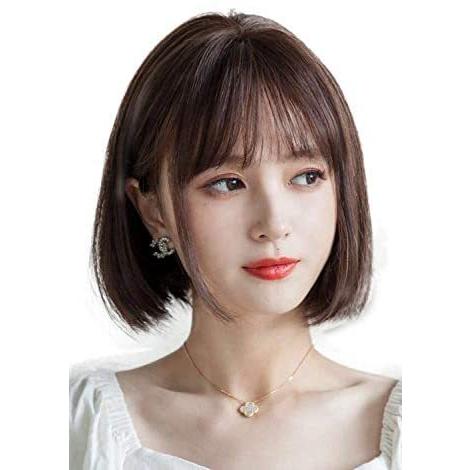 完売 Hiye フルウィッグ 人毛100 ボブ 女性 つむじ 分け目 人工皮膚 医療用 女装 ウィッグ 総手植え かつら 女性 長さ３０cm アウトレット送料無料 Esiba Tg