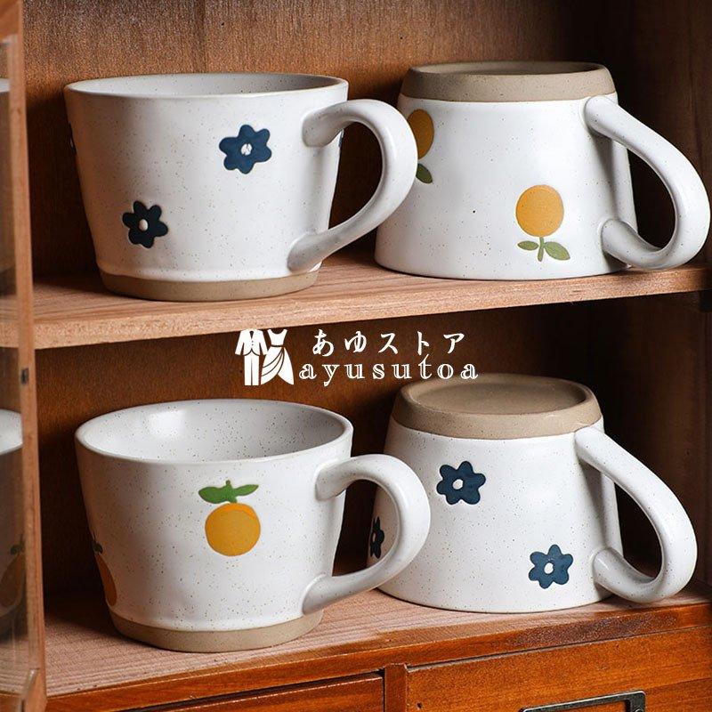 マグカップ 北欧 おしゃれ カップ 復古風 陶器 ハンドメイド コーヒーカップ ティーカップ カフェマグ 冷蔵庫 電子レンジ 食洗機 キッチン 洋食器 花柄 果物柄 P 雪の国 通販 Yahoo ショッピング