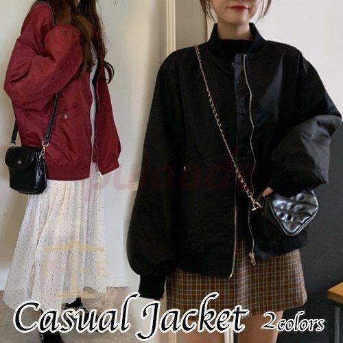 スタンドカラー ジッパー スタジャン ジャケット レディース シンプル きれいめ 可愛い カジュアル おしゃれ 国内初の直営店