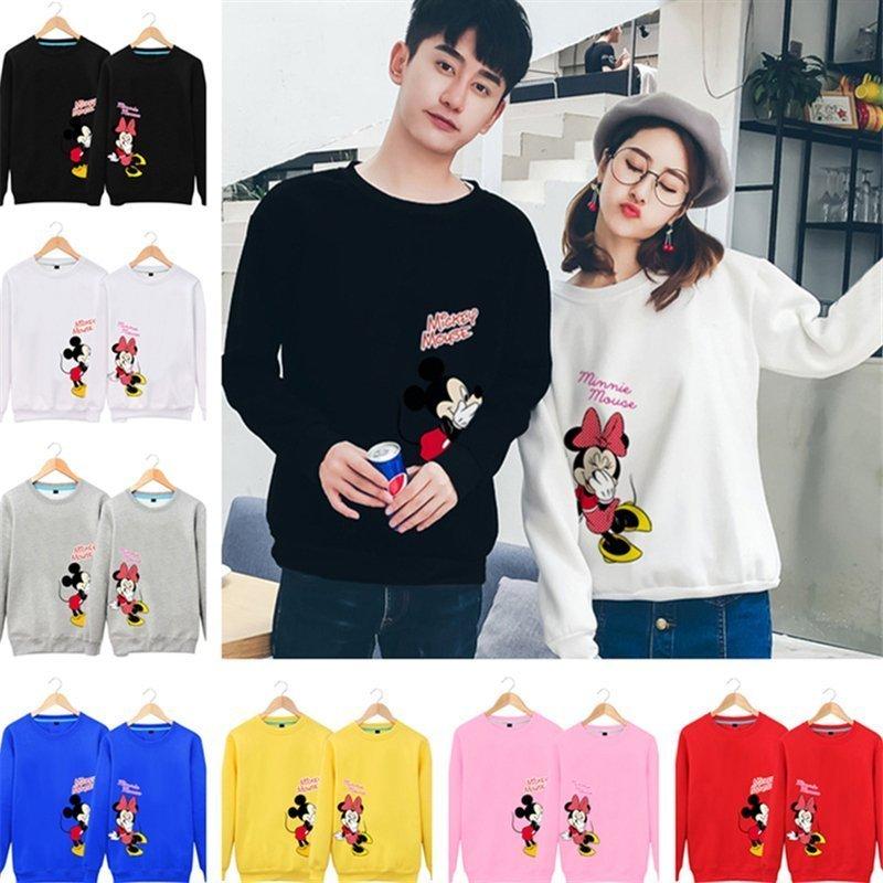 7color ディズニー ミッキー ミニー メンズ レディース お揃い カップル ペアルック プルオーバー プリントパーカー トレーナー トップス 長袖 Cha 136 Yukinselection 通販 Yahoo ショッピング