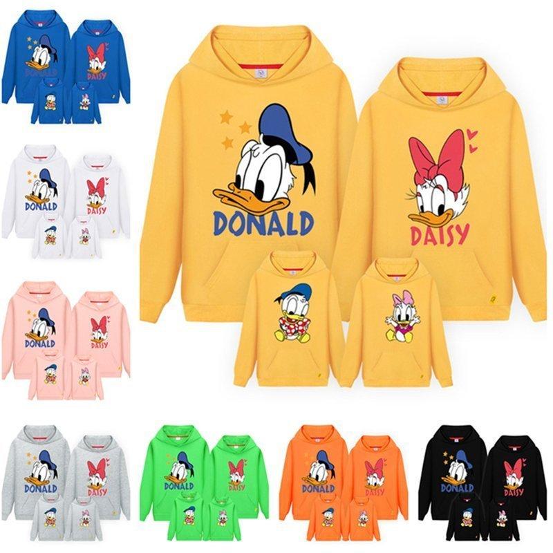 薄手 ディズニー Donaldドナルドプルオーバー プリントパーカー トレーナー トップス カップル 親子服お揃い メンズ レディース キッズ グッズ Cha 370 Yukinselection 通販 Yahoo ショッピング